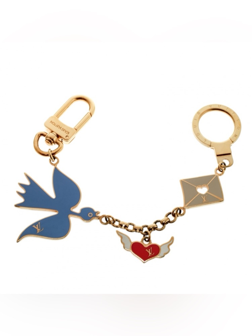 Louis Vuitton Love Birds Key Chain and Bag Charm